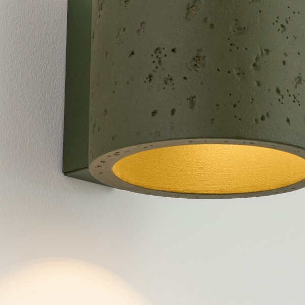 Sollux SL.1839 - Faretto da parete ORBIS 1xG9/8W/230V cemento/verde