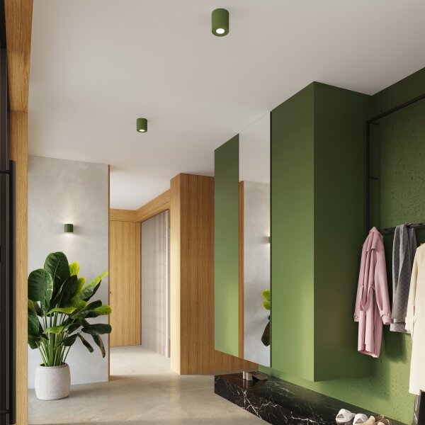 Sollux SL.1841 - Faretto ORBIS 1xGU10/10W/230V cemento/verde