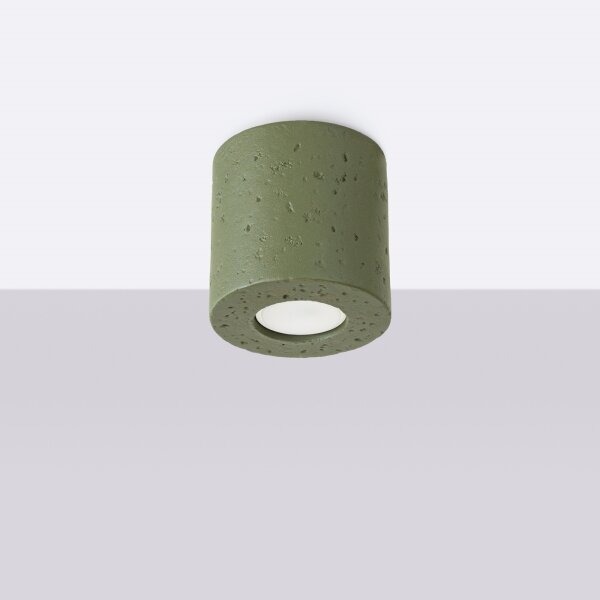 Sollux SL.1841 - Faretto ORBIS 1xGU10/10W/230V cemento/verde