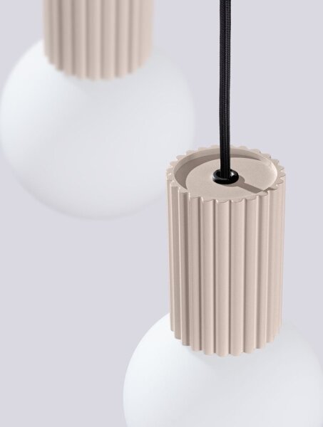 Sollux SL.1745 - Lampadario a sospensione con filo HALO 3xG9/8W/230V diametro 25 cm beige