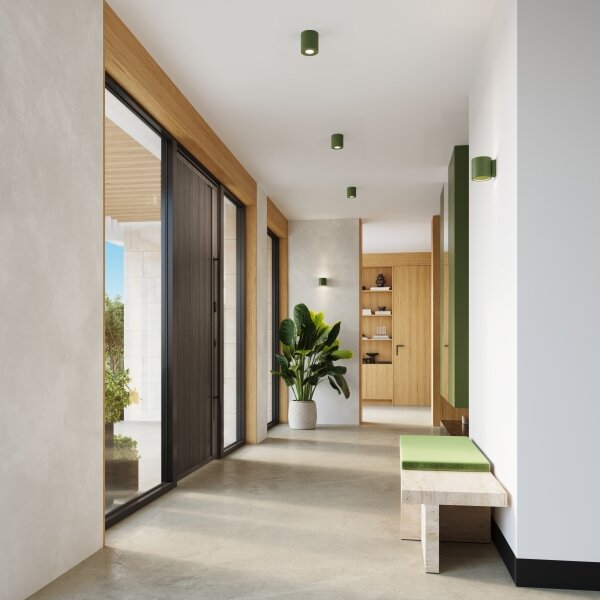 Sollux SL.1841 - Faretto ORBIS 1xGU10/10W/230V cemento/verde