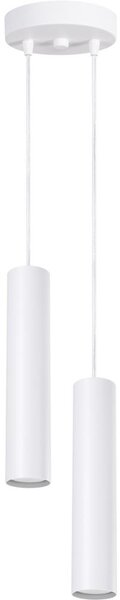 Sollux SL.1868 - Lampadario a sospensione con cavo LAGOS 2xGU10/10W/230V bianco