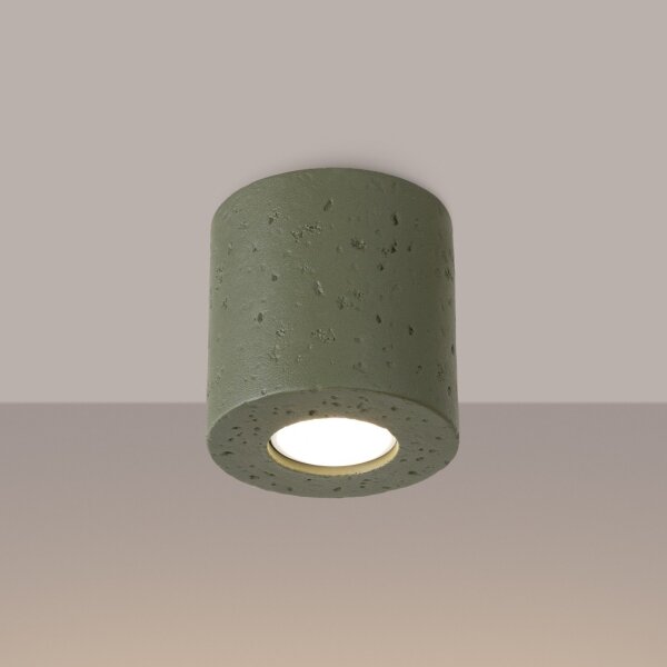 Sollux SL.1841 - Faretto ORBIS 1xGU10/10W/230V cemento/verde