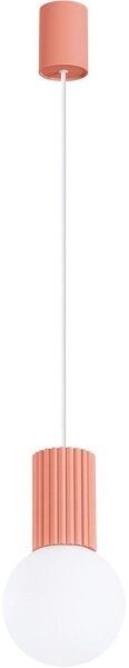 Sollux SL.1754 - Lampadario a sospensione con filo HALO 1xG9/8W/230V diametro 12 cm rosa