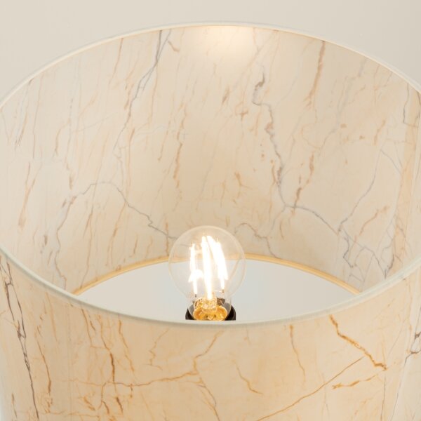 Sollux SL.1854 - Lampada da terra NEVIA 1xE27/15W/230V marmo/beige