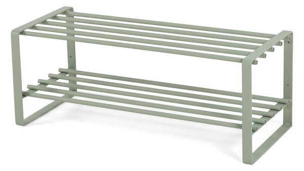 Scarpiera verde polveroso in metallo 70x29x27 cm Rex – Spinder Design