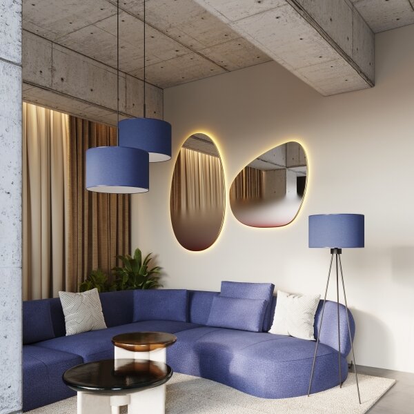 Sollux SL.1855 - Lampada da terra NEVIA 1xE27/15W/230V blu