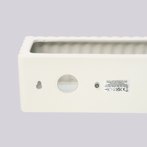 Sollux SL.1886 - Lampada da parete RIGATA 1xE27/15W/230V ceramica/crema