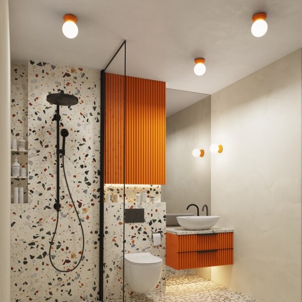 Sollux SL.1893 - Applique da parete per bagno ZORI 1xG9/8W/230V IP44 arancione