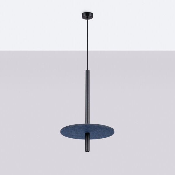 Sollux SL.1881 - Lampada a sospensione su cavo FELTRO 1xG9/8W/230V nero/blu