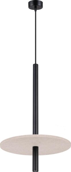Sollux SL.1879 - Lampadario a cavo FELTRO 1xG9/8W/230V nero/crema
