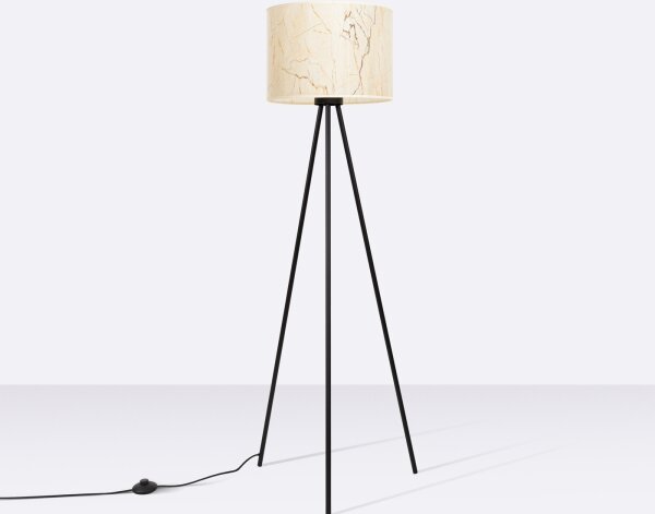 Sollux SL.1854 - Lampada da terra NEVIA 1xE27/15W/230V marmo/beige