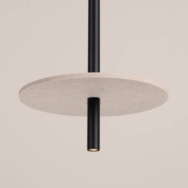 Sollux SL.1879 - Lampadario a cavo FELTRO 1xG9/8W/230V nero/crema