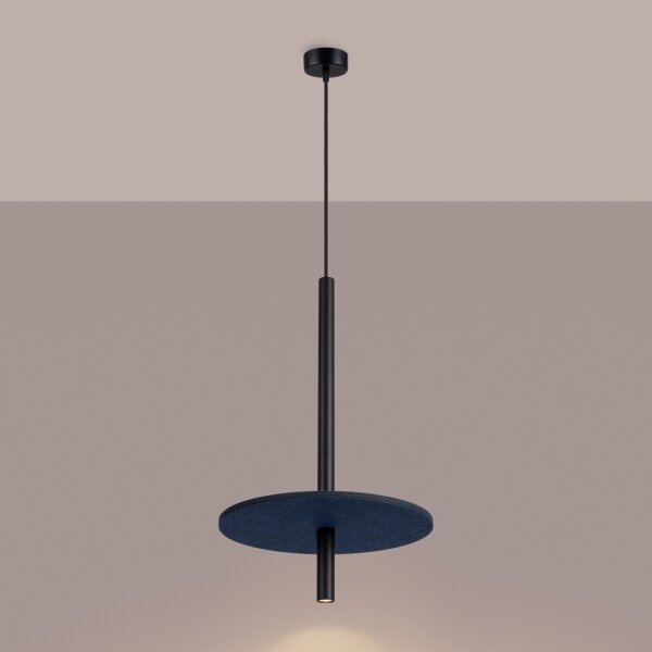 Sollux SL.1881 - Lampada a sospensione su cavo FELTRO 1xG9/8W/230V nero/blu