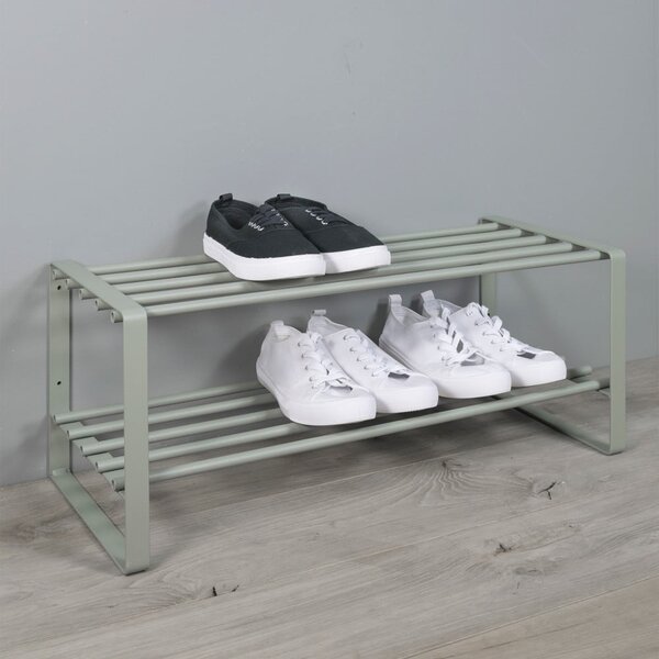 Scarpiera verde polveroso in metallo 70x29x27 cm Rex – Spinder Design