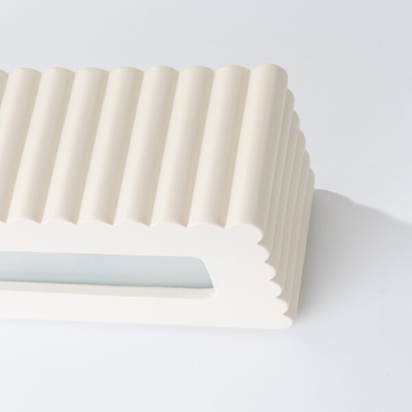 Sollux SL.1886 - Lampada da parete RIGATA 1xE27/15W/230V ceramica/crema