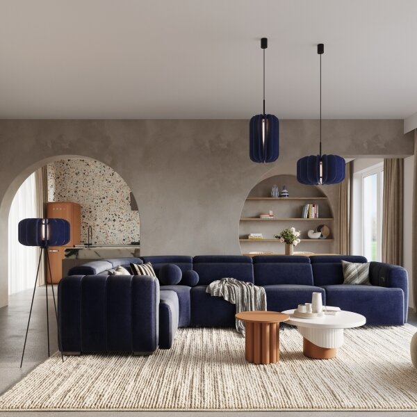 Sollux SL.1865 - Lampada da terra MULA 1xE27/15W/230V, blu