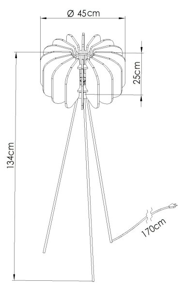 Sollux SL.1864 - Lampada da terra MULA 1xE27/15W/230V gialla