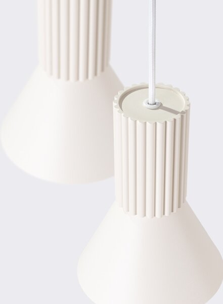 Sollux SL.1871 - Lampadario a sospensione con cavo ESTRIA 3xE14/10W/230V diam. 30 cm colore crema