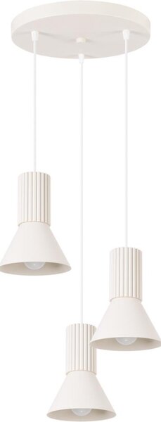 Sollux SL.1871 - Lampadario a sospensione con cavo ESTRIA 3xE14/10W/230V diam. 30 cm colore crema