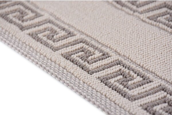Passatoia per scale in cotone panna set da 16 pz 25x65 cm Versace Bej - Vitaus