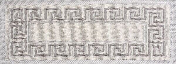 Passatoia per scale in cotone panna set da 16 pz 25x65 cm Versace Bej - Vitaus
