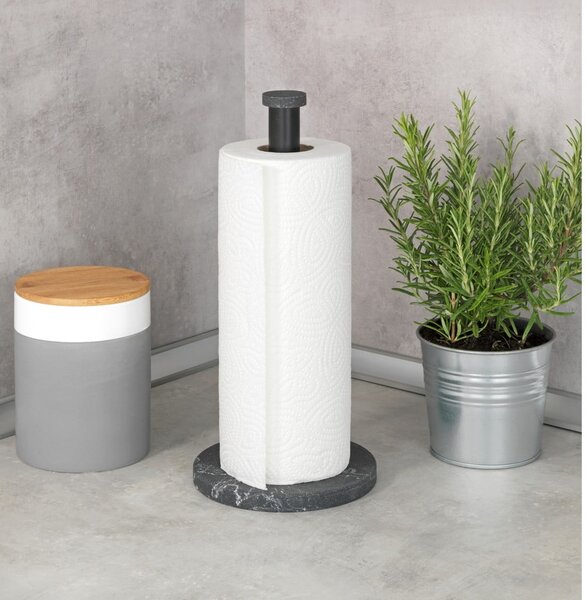 Portasciugamani da cucina nero Marble - Wenko