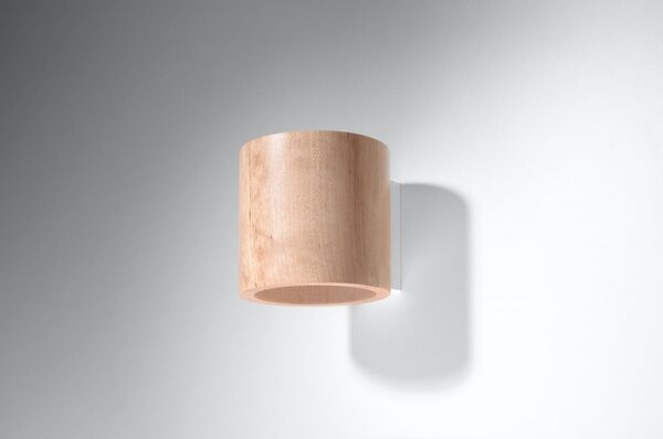 Lampada da parete in legno Roda - Sollux