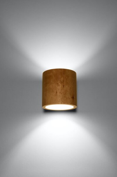 Lampada da parete in legno Roda - Sollux