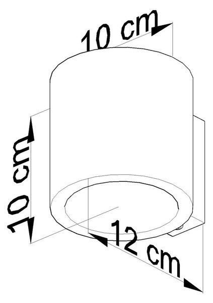 Lampada da parete in legno Roda - Sollux