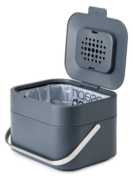 Contenitore grigio per rifiuti compostabili 4 l Intelligent Waste - Joseph Joseph