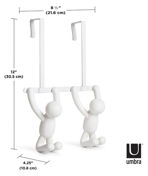 Appendiabiti in plastica bianca 22 cm Buddy - Umbra
