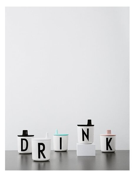 Coperchio nero per tazza, ø 7 cm - Design Letters