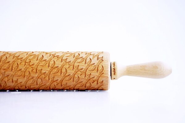 Rullo per pasta in legno goffrato Foxes - Valek