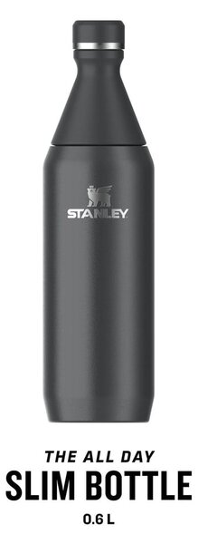 Bottiglia termica nera in acciaio inox 600 ml All Day Slim Bottle Black – Stanley