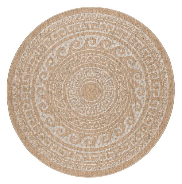 Tappeto rotondo beige per esterni ø 160 cm Comilla - Ayyildiz Carpets