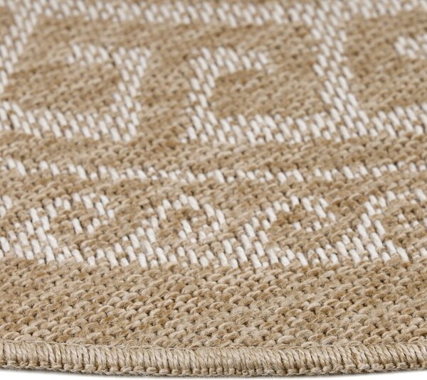 Tappeto rotondo beige per esterni ø 160 cm Comilla - Ayyildiz Carpets