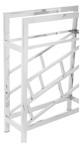 Portabottiglie in metallo argento lucido per 12 bottiglie Barolo - Premier Housewares