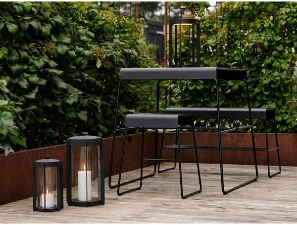 Scarpiera nera in metallo con panca A-Bench - Zone