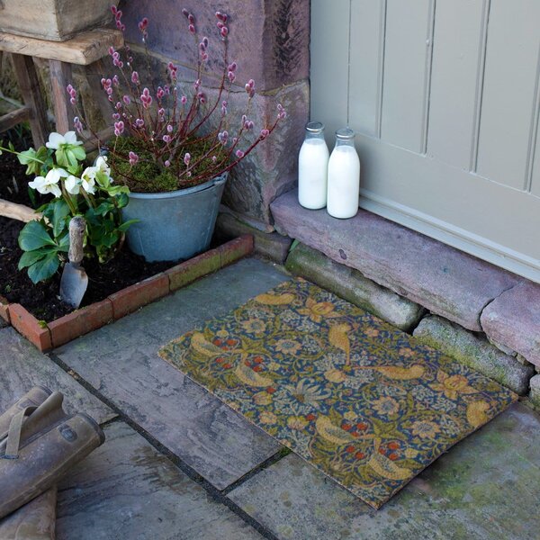 Zerbino in fibra di cocco 40x60 cm William Morris Strawberry Thief - Artsy Doormats