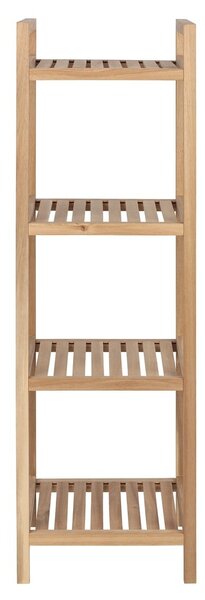 Scaffale da bagno in legno di acacia con quattro ripiani su ruote 35x110 cm Acina - Wenko