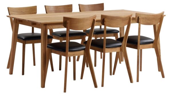 Tavolo da pranzo in rovere naturale , 180 x 90 cm Filippa - Rowico