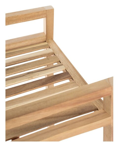 Scaffale da bagno in legno di acacia con quattro ripiani su ruote 35x110 cm Acina - Wenko