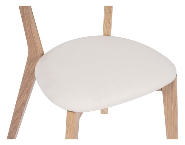 Sedia da pranzo in rovere con seduta bianca Arch - Bonami Essentials