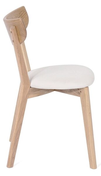 Sedia da pranzo in rovere con seduta bianca Arch - Bonami Essentials