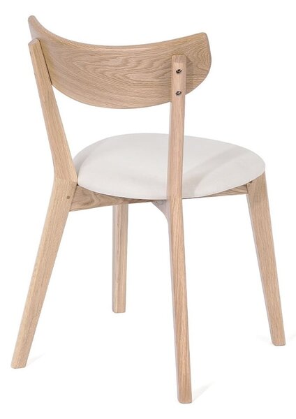 Sedia da pranzo in rovere con seduta bianca Arch - Bonami Essentials
