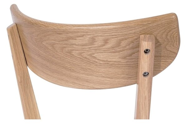 Sedia da pranzo in rovere con seduta bianca Arch - Bonami Essentials