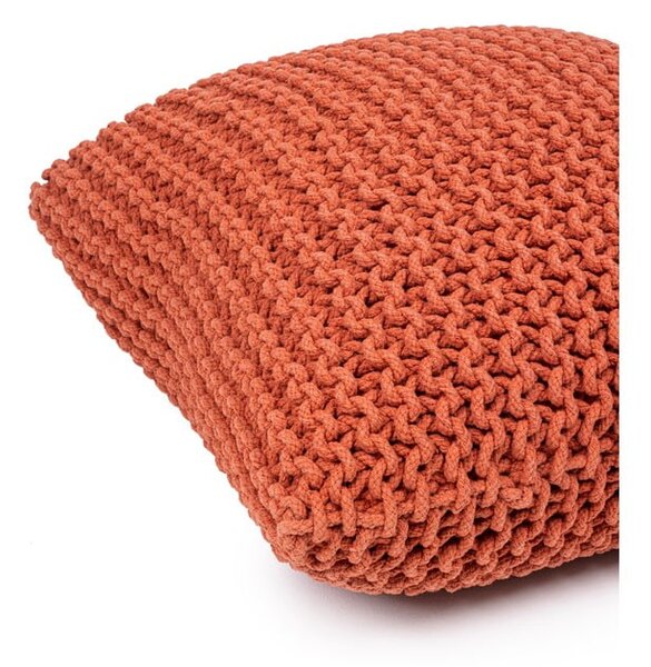 Pouf cuscino rosso mattone in maglia - Bonami Essentials