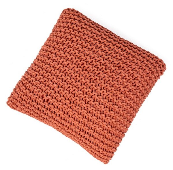 Pouf cuscino rosso mattone in maglia - Bonami Essentials