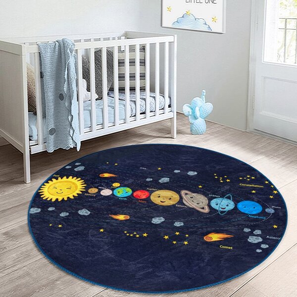Tappeto per bambini in blu scuro ø 80 cm Comfort – Mila Home